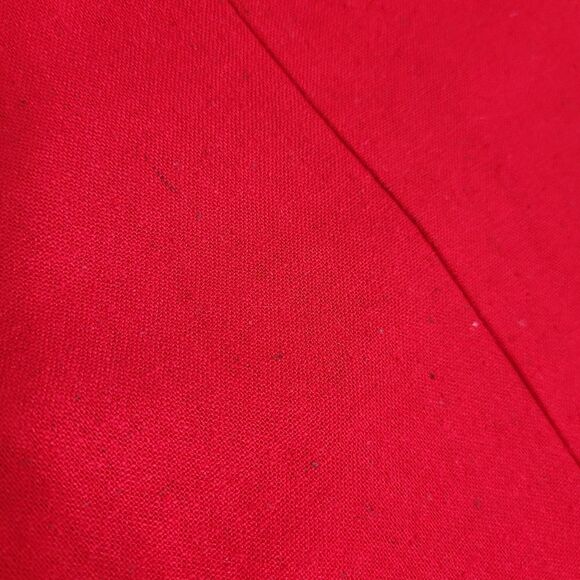 VINTAGE 80s dress Liz Claiborne red button up raw silk speckled‎ midi 12 - Picture 8 of 12